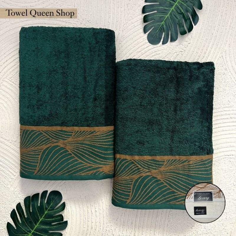 2 Pcs Handuk Motif Goldline Luxury by Terry Palmer/Hampers Pernikahan/Seserahan ( Tanpa Box )