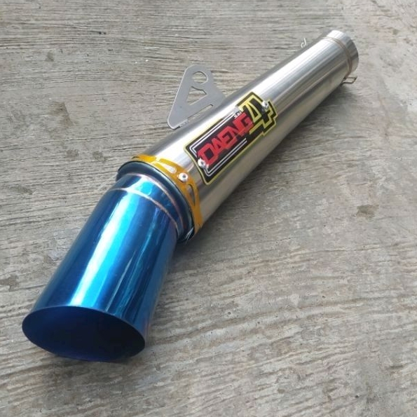 Knalpot daeng sai4 biru silencer only stainless satria fu karbu beat mio j vixion mx lama new king J