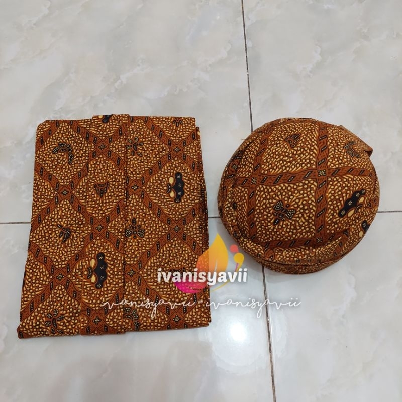 [1set] Baju Manggolo - Adat Jawa / Beskap, Jarik + Blangkon | Kode SBSmukti