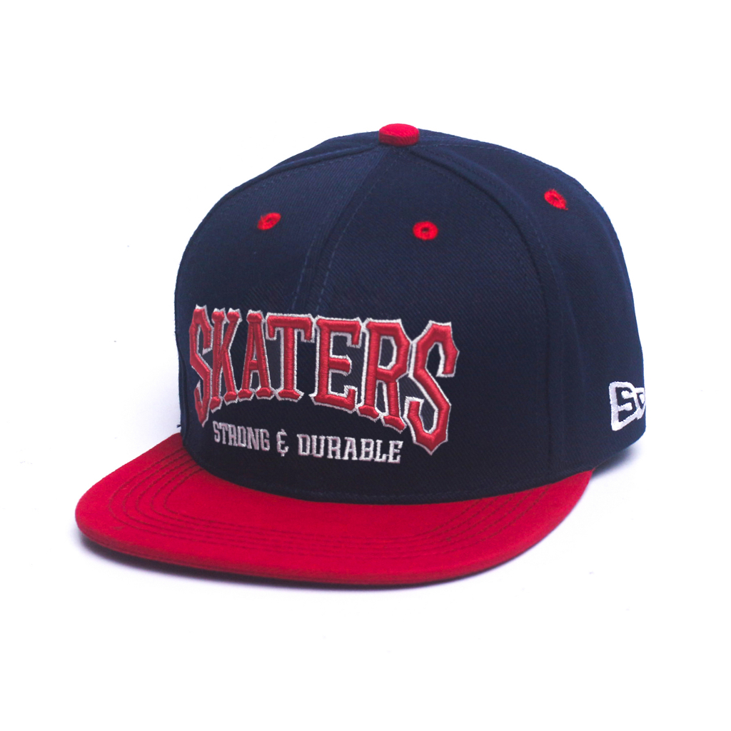 TOPI SNAPBACK SKATERS WD038 NAVY MERAH