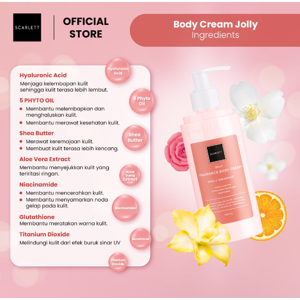 Scarlett Whitening Body Lotion BPOM Original - JOLLY SERIES