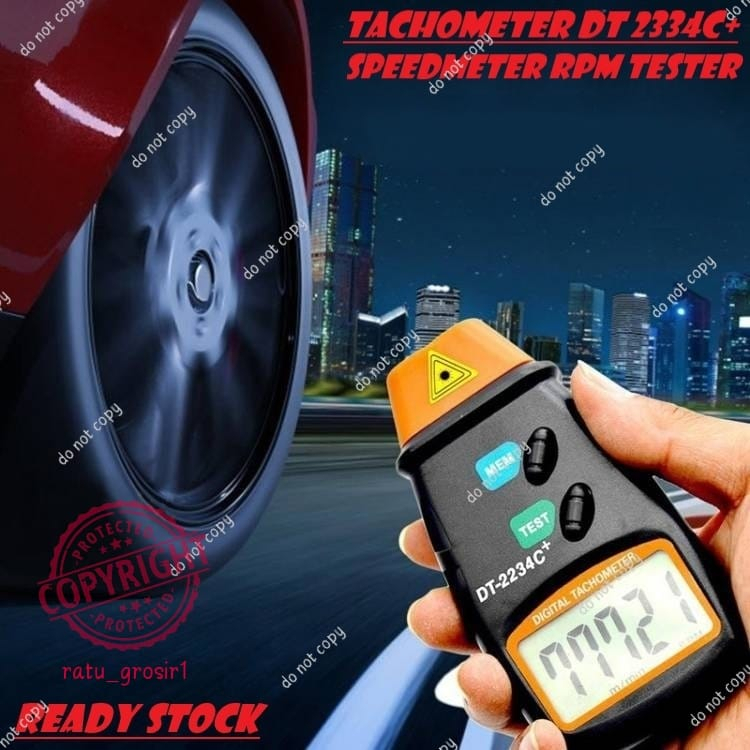 Tachometer Digital Laser DT-2234C+ LCD Laser Photo RPM Meter Alat Pengukur Kecepatan Putaran