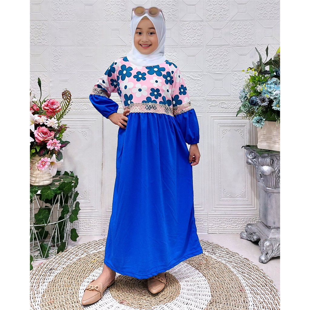 CF Kids Gamis Talia Bunga Renda Emas