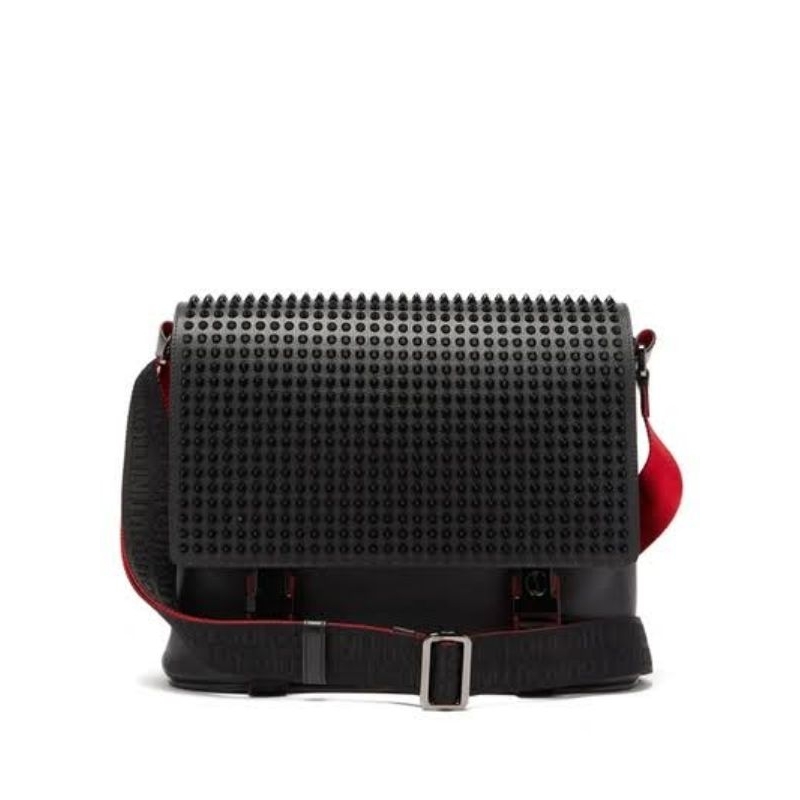 BNIB Christian Louboutin Loubiclic Spike-embellished Leather Crossbody