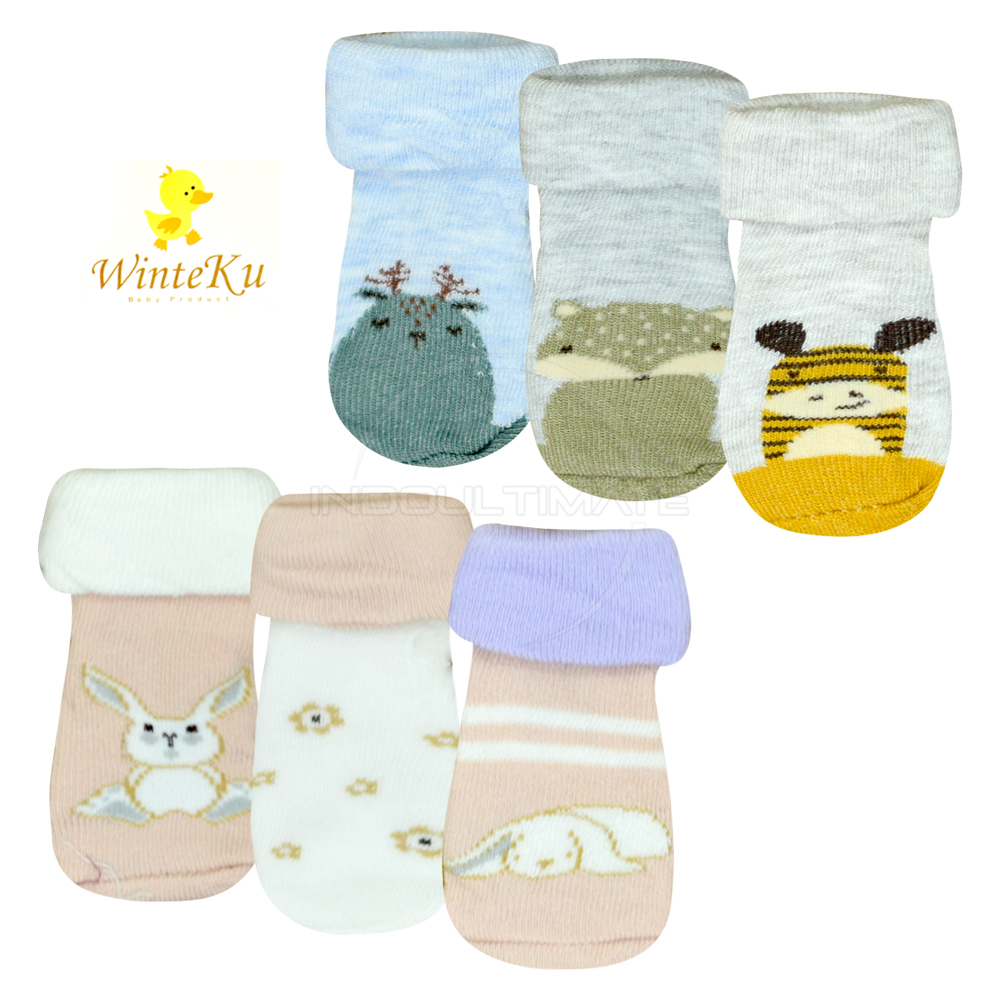 3pcs Kaos Kaki Bayi Newborn [BISA PILIH MOTIF] Laki-Laki Perempuan Kaos Kaki Bayi Cowok Cewek BY-53-FC/BY-5301