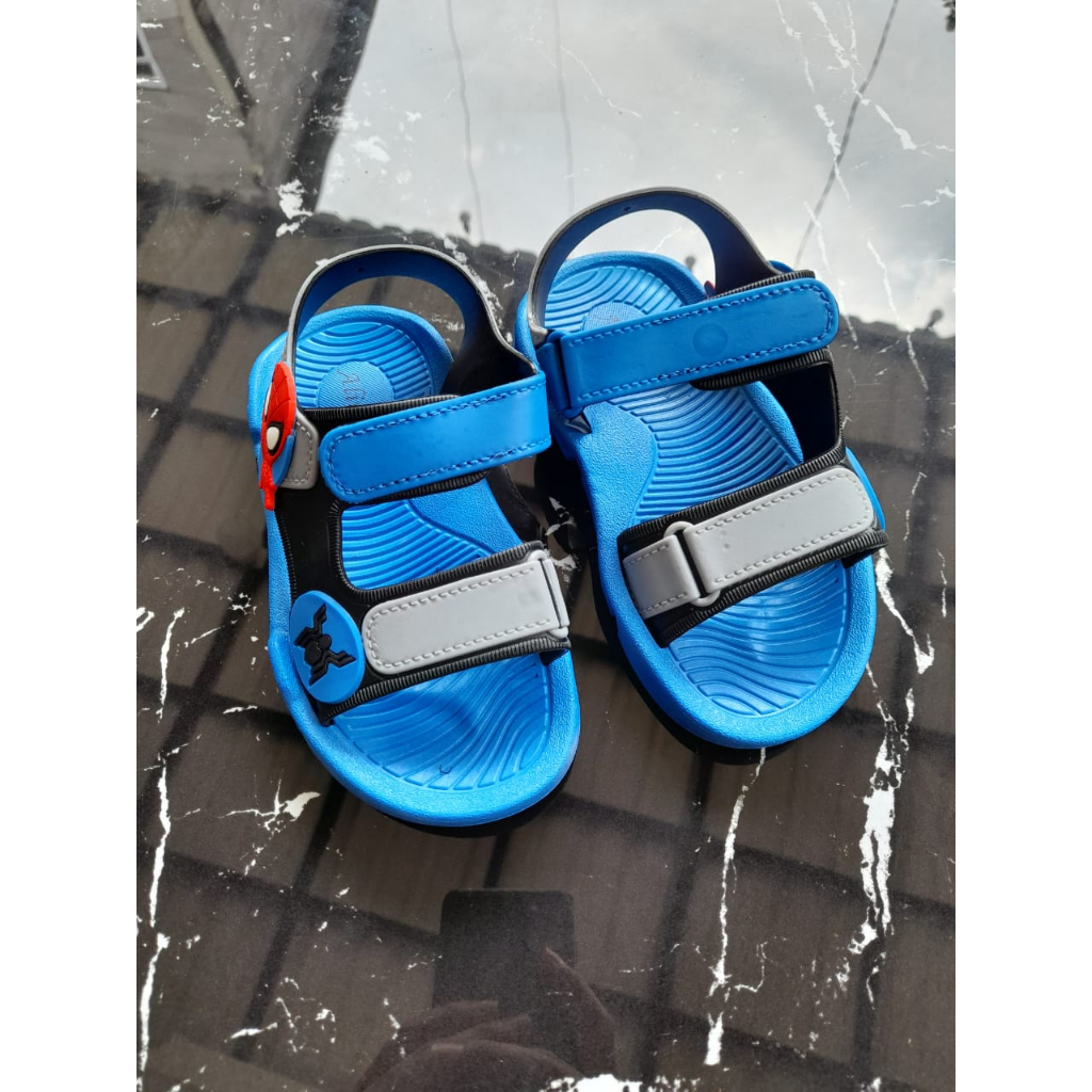 Spider Sandal Anak Cowok Sandal Slip On strap Phylon Karakter - Size 30-35