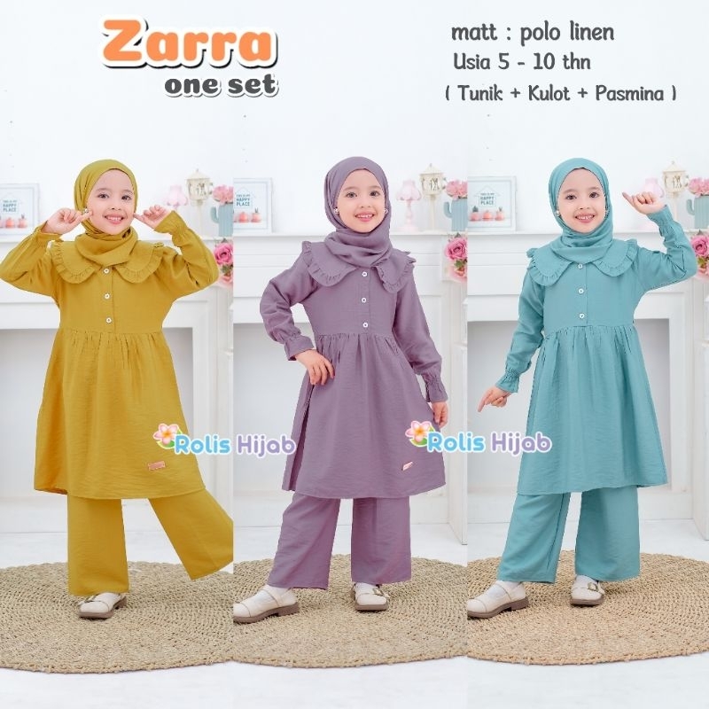 ZARRA ONE SET/PAKAIAN ANAK PEREMPUAN/STELAN ANAK PEREMPUAN