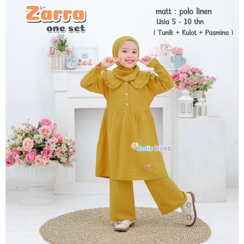 ZARRA ONE SET/PAKAIAN ANAK PEREMPUAN/STELAN ANAK PEREMPUAN