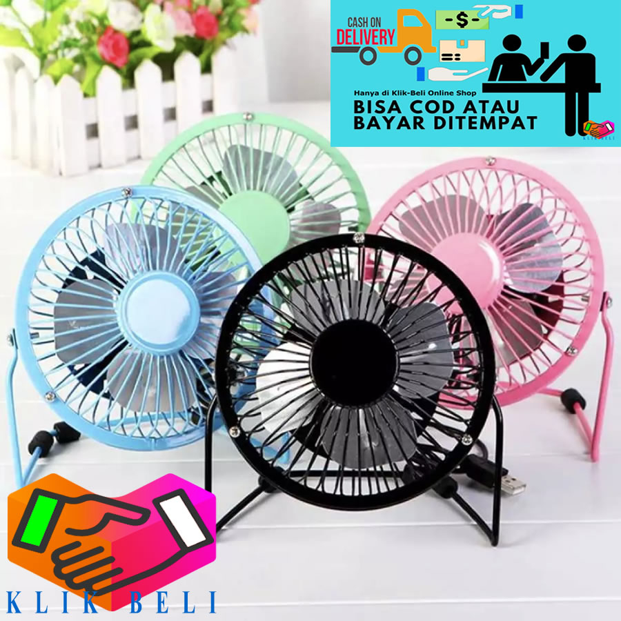 Kipas Angin USB Mobil Meja Besi / Mini Portable Fan