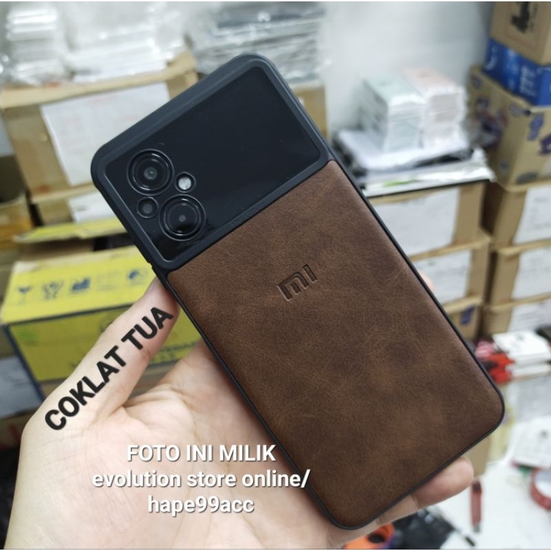 POCO M5S M5 5G soft case leather kulit cover slim