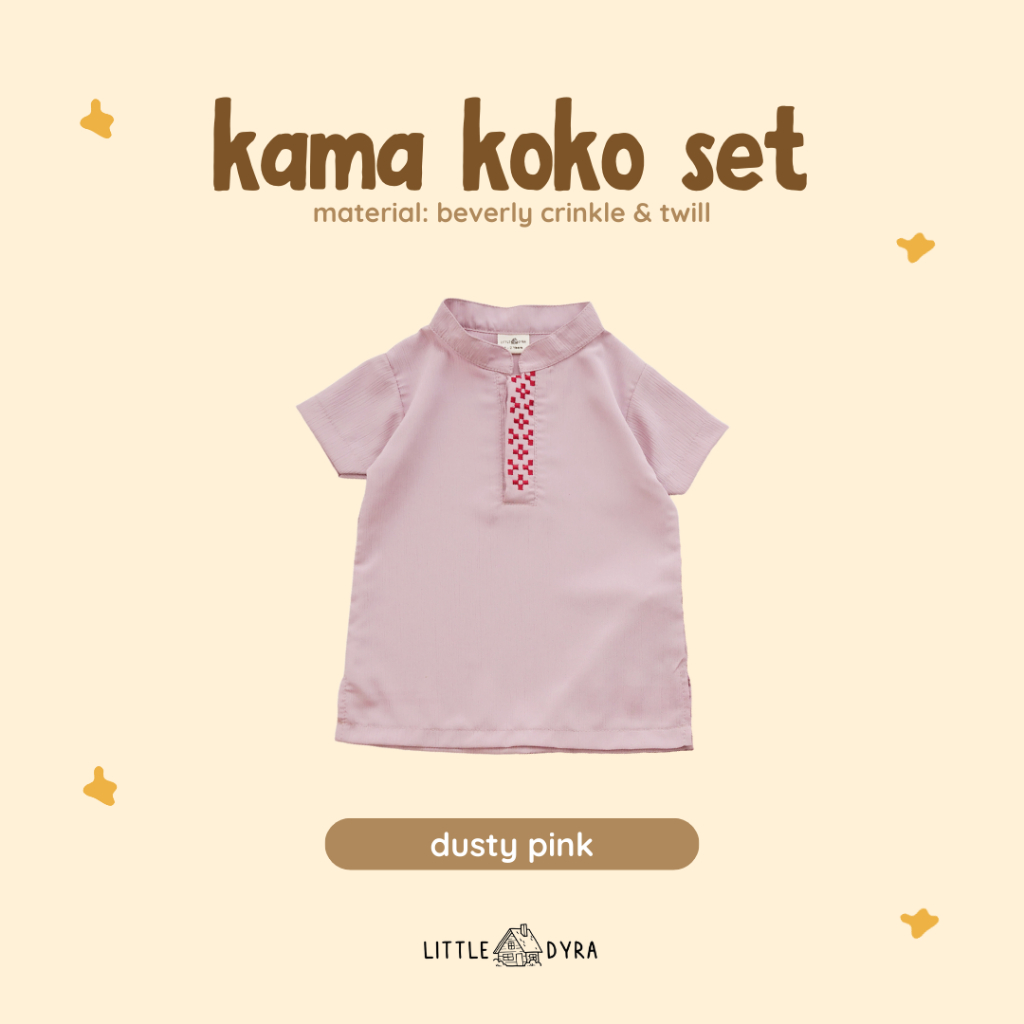 LITTLE DYRA KAMA KOKO ATASAN BAJU KOKO EDISI BAJU LEBARAN ANAK LAKI LAKI 1-6 TAHUN