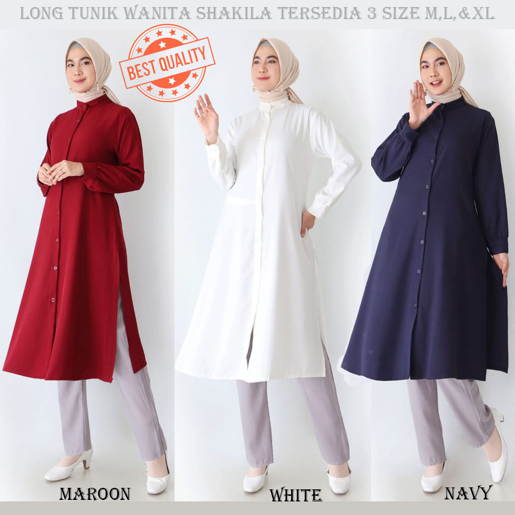 LONG TUNIK WANITA BUSUI KANCING DEPAN 800