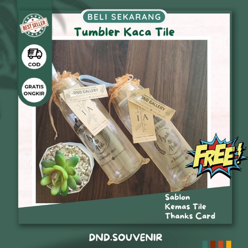 SOUVENIR TUMBLER BOTOL KACA MURAH / SOUVENIR PERNIKAHAN TUMBLER / TUMBLER MURAH / BOTOL KACA MURAH /
