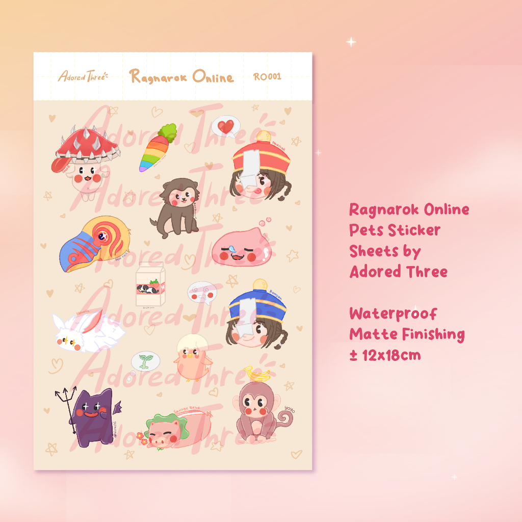 Ragnarok Online Pet Sticker Sheets | Adored Three