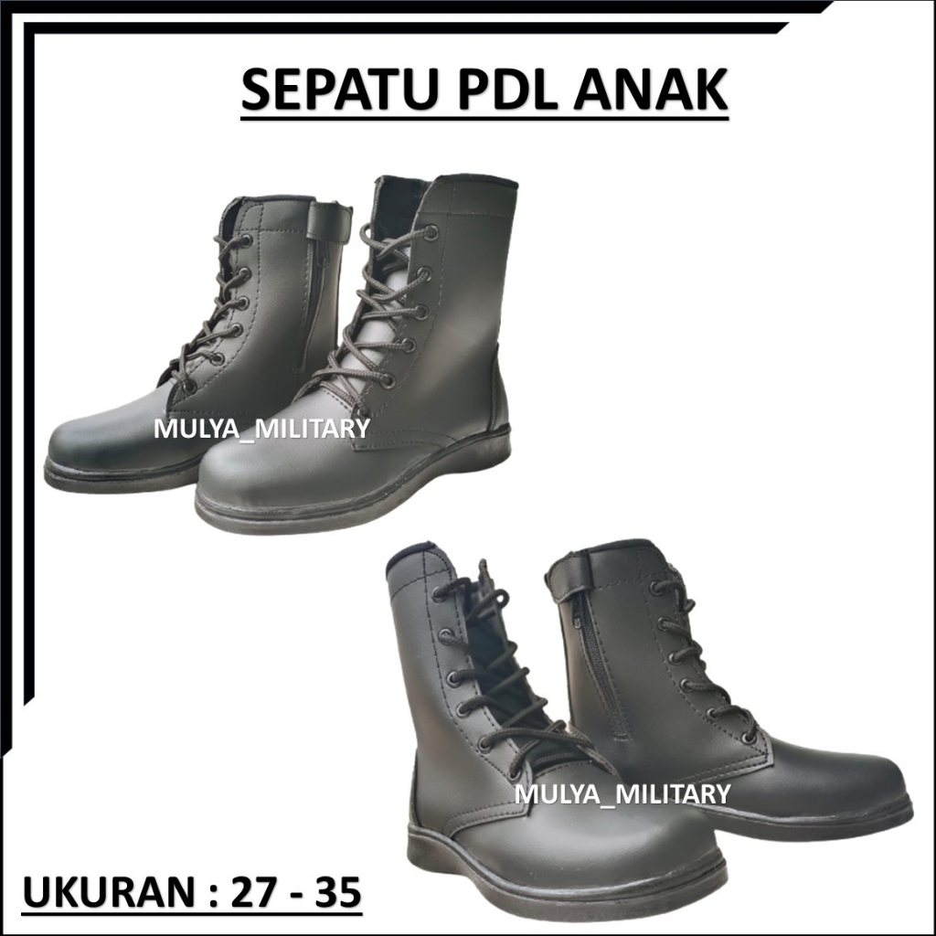 SEPATU PDL RESLETING ANAK SEPATU PROFESI CILIK ANAK PDL EKO ANAK LAKI- LAKI SEPATU PDL TNI AD ANAK T