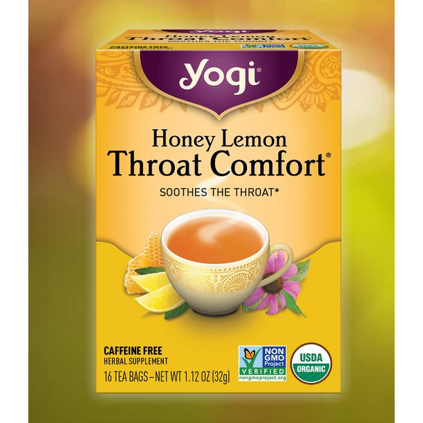 

YOGI Honey Lemon Throat Comfort 16 Tea Bags SOOTHES THE THROAT