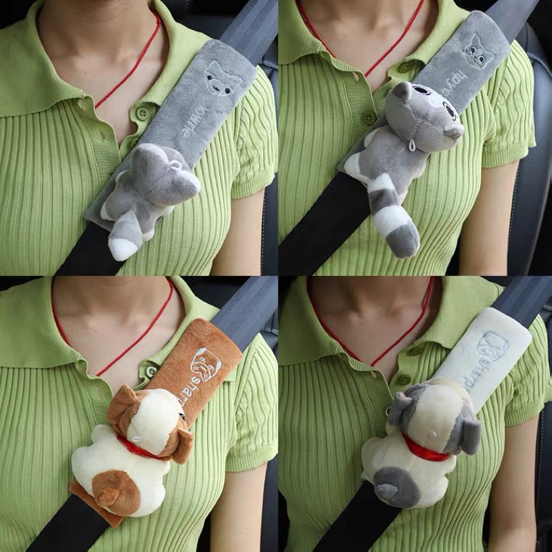 cover seat belt mobil empuk nyaman pengaman dekorasi hiasan lucu wanita anak premium murah