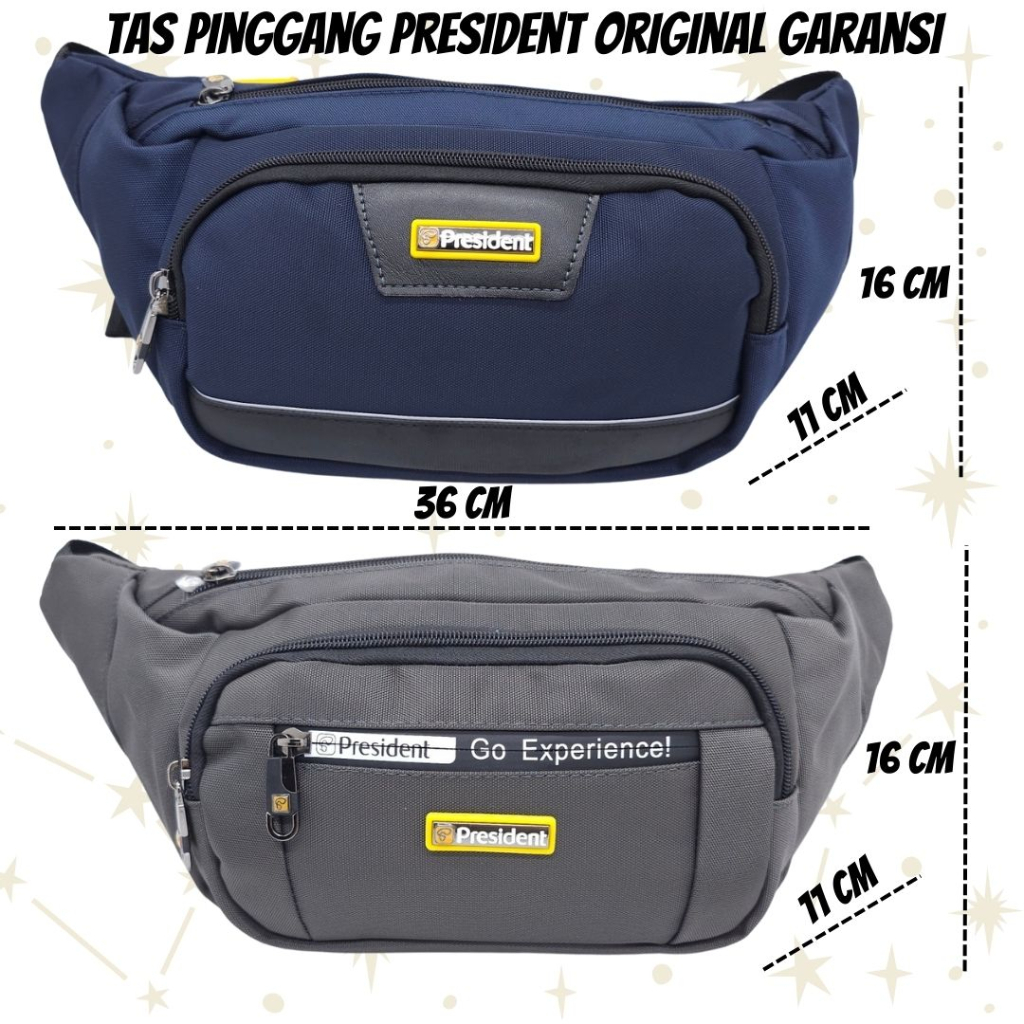 TAS PINGGANG PRESIDENT ORIGINAL GARANSI 2 TAHUN IMPORT BARU / WAIST BAG PRESIDENT PREMIUM ORIGINAL GARANSI RESMI / TAS SELEMPANG PRESIDENT IMPORT ORIGINAL MURAH / TAS PINGGANG PRESIDENT KAIN KANVAS PREMIUM BARU / TAS PINGGANG FASHIONABLE PREMIUM GARANSI