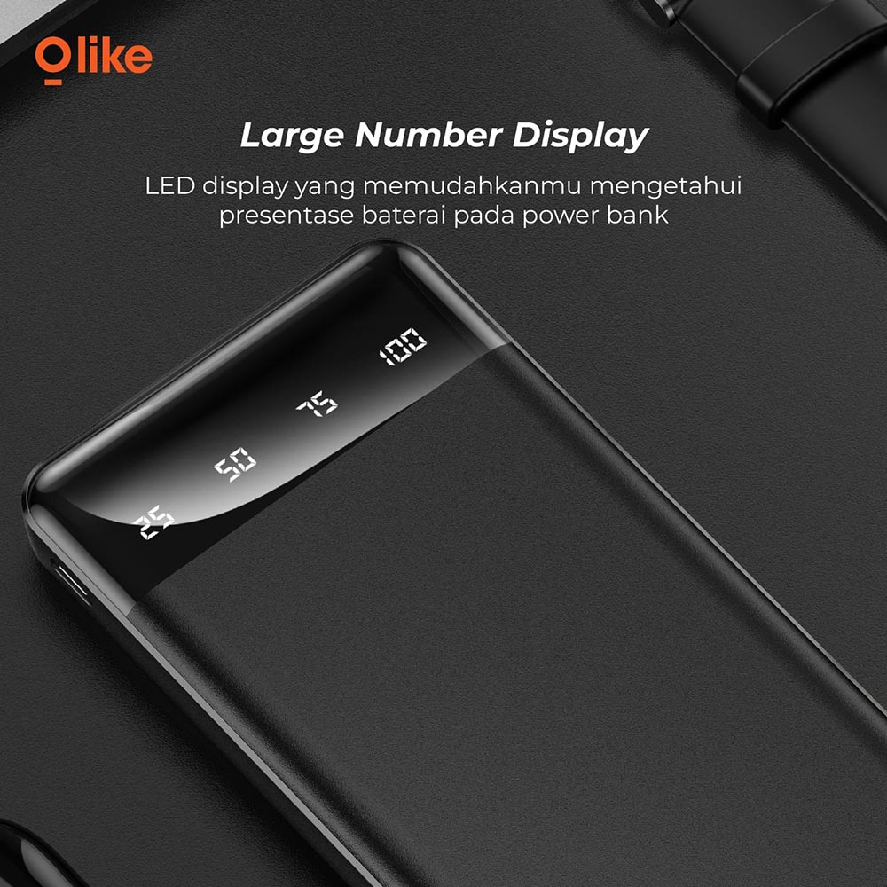 Olike P101 Powerbank 10000mAh Dual Input &amp; Output With LED ORIGINAL