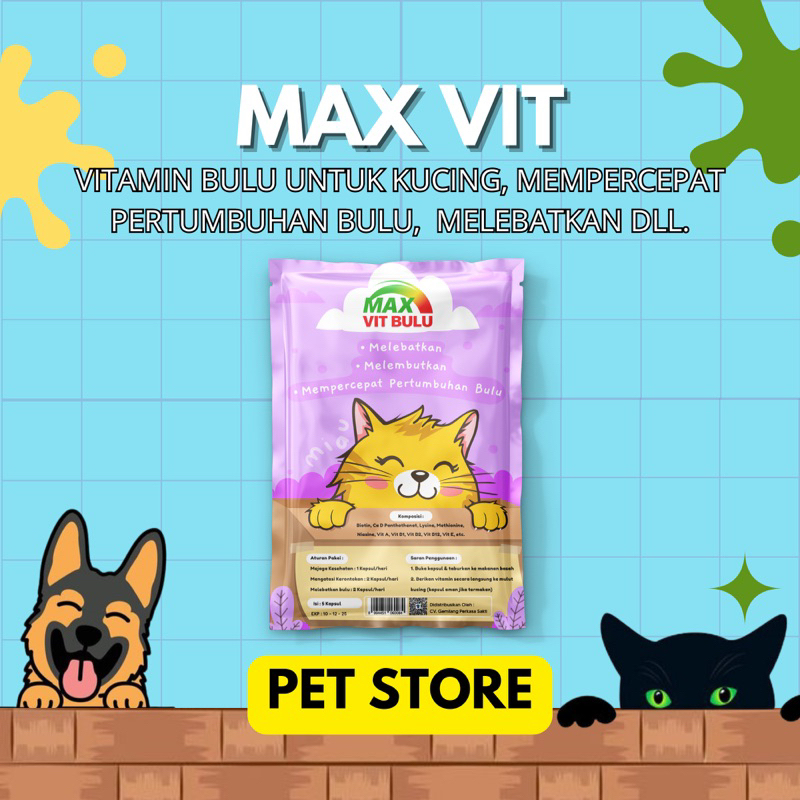 VITAMIN Bulu Kucing MAX VIT BULU jadi halus lebat
