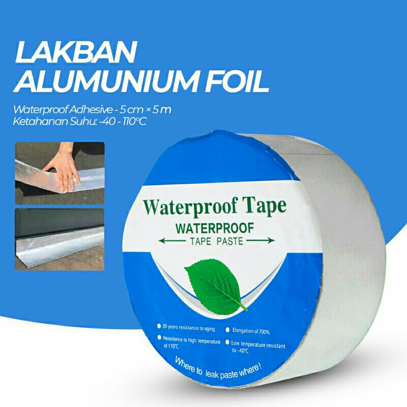 Lakban Aluminium Foil Waterproof Adhesive 5 Cm x 5 M ls549