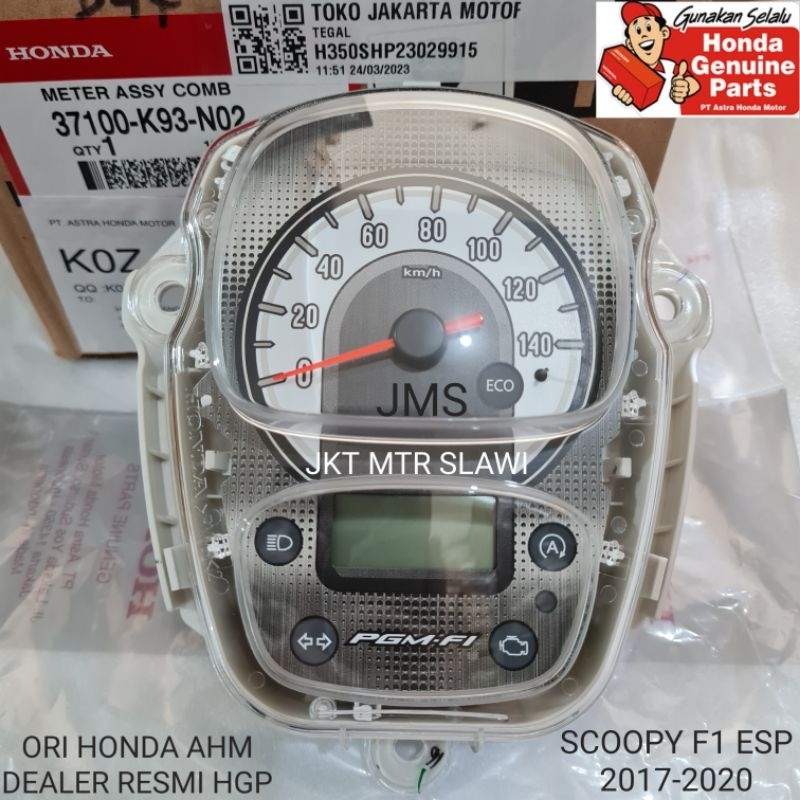 37100-K93-N01 Speedometer assy atau spido meter assy scoopy  new esp 2017-2020 ori AHM