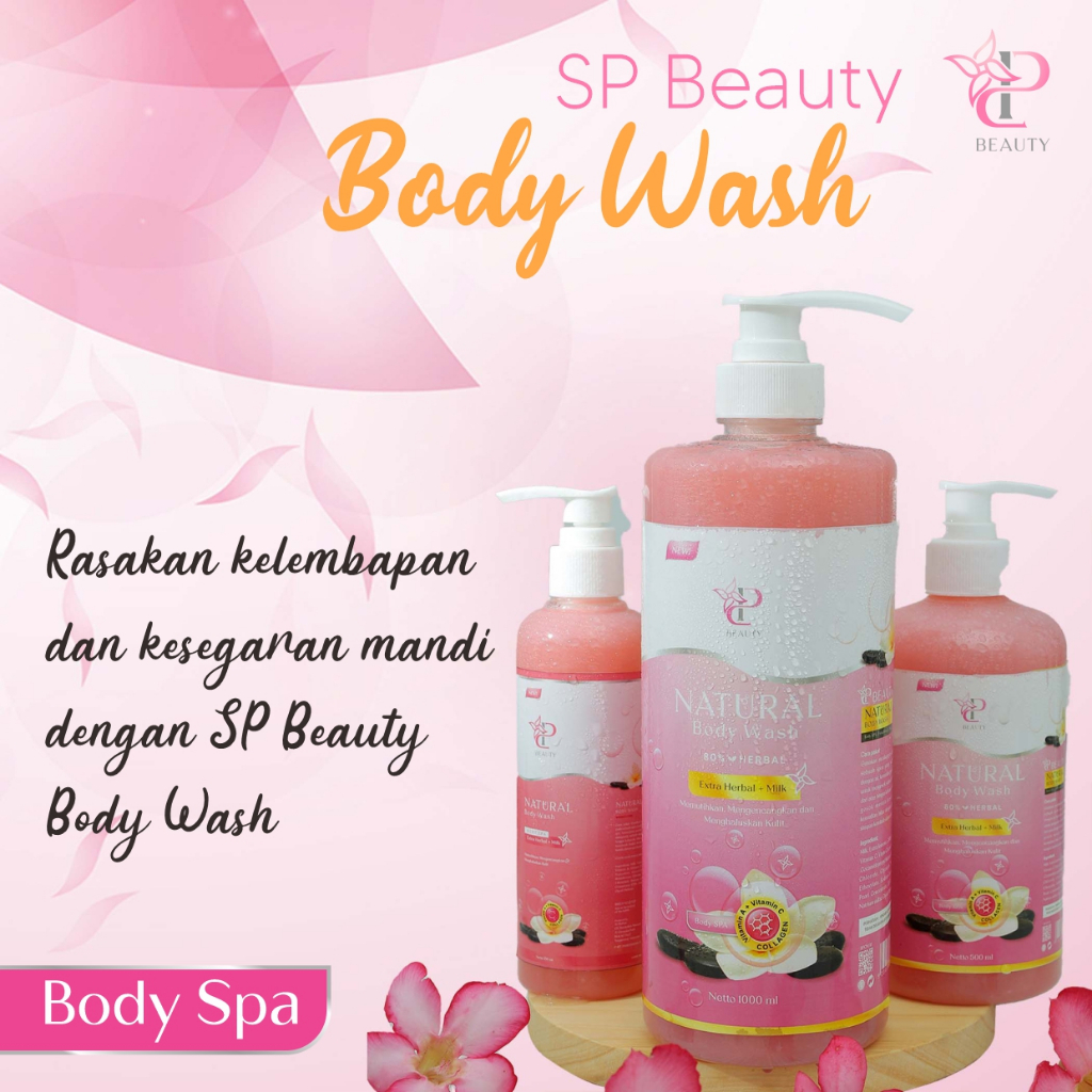 Sp Beauty Body Wash sabun cair herbal body spa Extra vitamin C. A &amp; Collagen. - Sabun mandi cair pemutih badan sabun cair pemutih .sabun cair herbal body spa