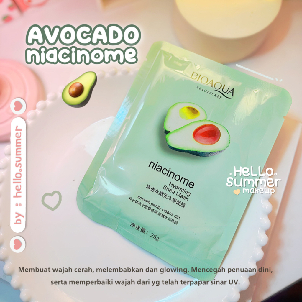 BIOAQUA BPOM Face Sheet Mask Facial Serum Collagen Masker Wajah 30gr