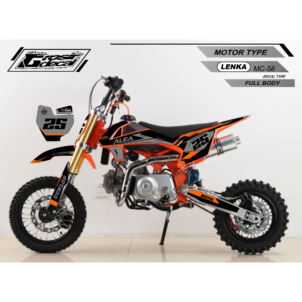 Decal Stiker Striping Mini Trail 50cc LENKA / RXK / SYMOTOS / ZUUMAV / JACKLE Full body Bebas Reques