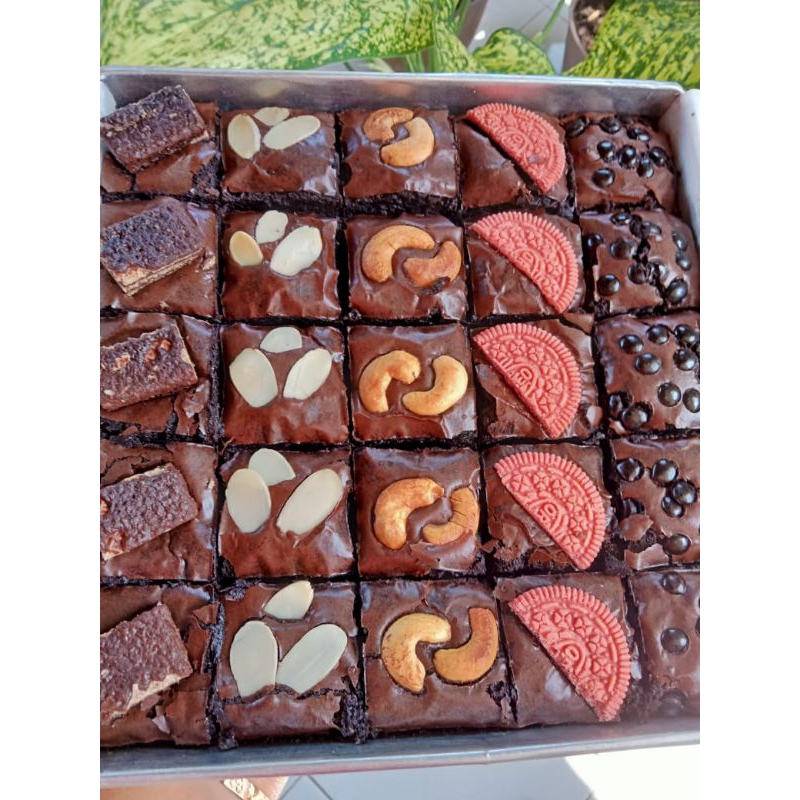 

Brownies Fudgy 25 sekat ukuran 20x20