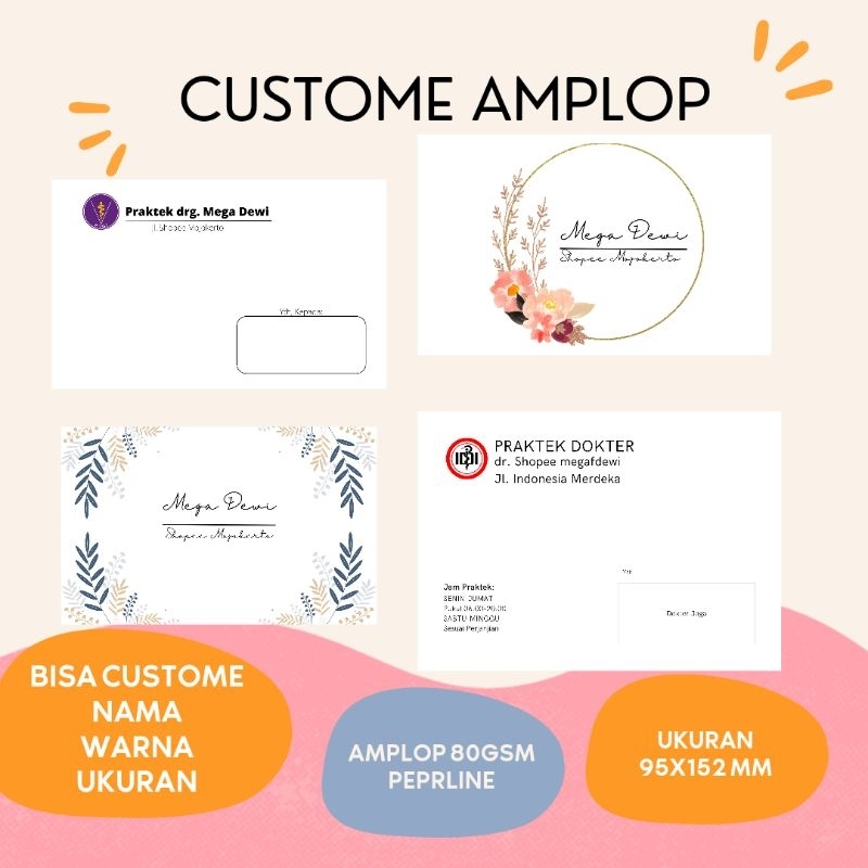 

CUSTOME AMPLOP PRAKTEK PENGANTAR SURAT isi 100 amplop