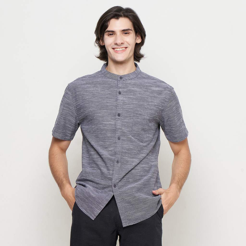 GABRIELLE Kemeja Koko Pria Lengan Pendek Regular Fit BADC205H0123