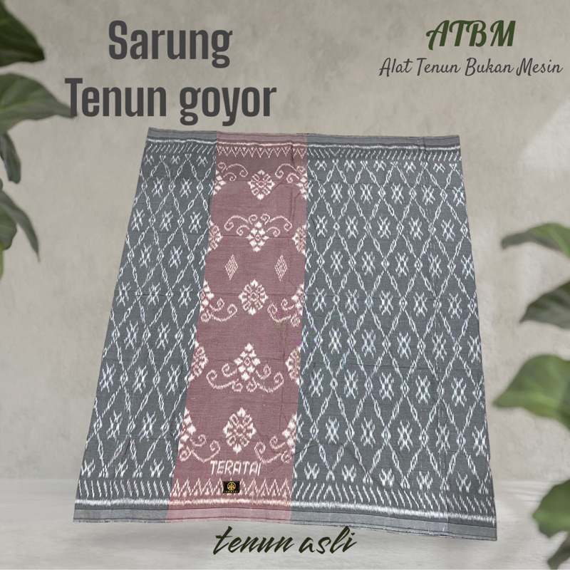 Sarung tenun goyor jahit tengah asli-ATBM Alat Tenun Bukan Mesin-motiv khas Bali loloan