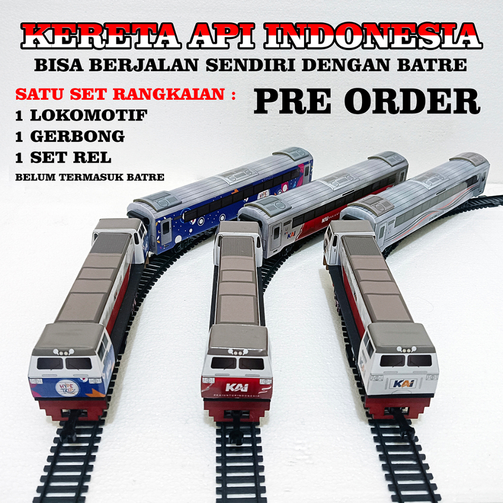 Kereta Api Indonesia - Gerbong Rangkaian Kereta Api ( handmade )