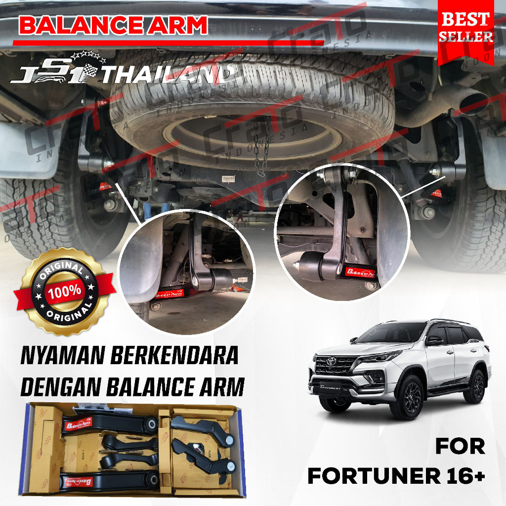 ORI Aksesoris Balance arm Stabiliser Swaybar FORTUNER 16+ Hitam
