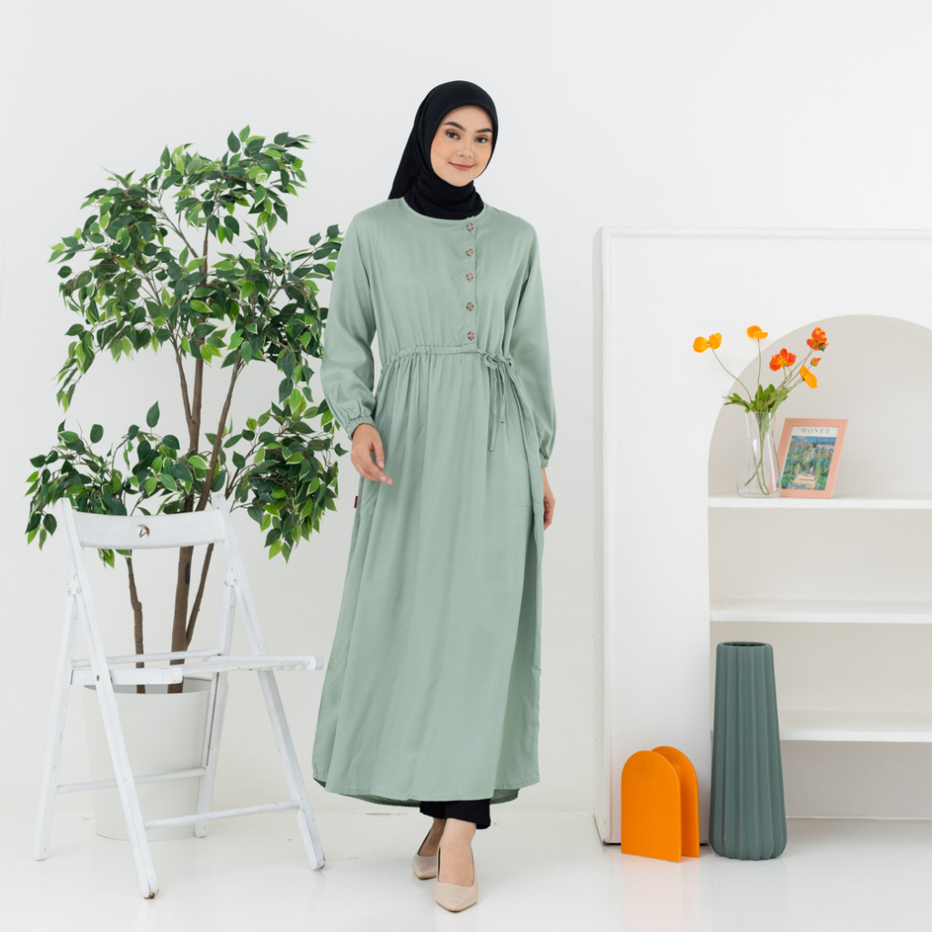 RILLEY - Gamis Melody | Dress Panjang Muslim Wanita Rayon Baju Maxi