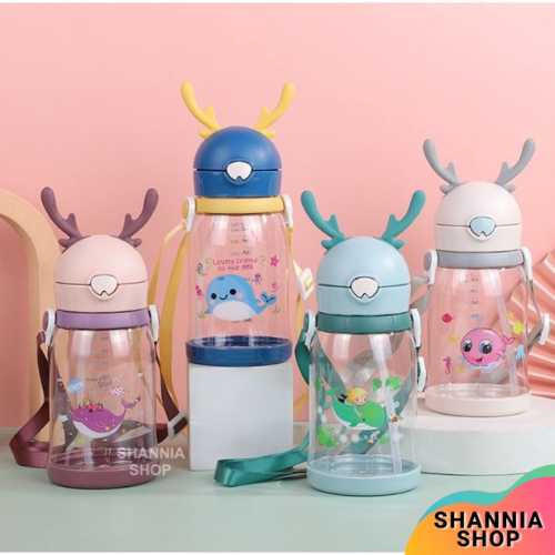 H835 BOTOL MINUM ANAK Model TANDUK BOTOL BPA FREE JERAMI