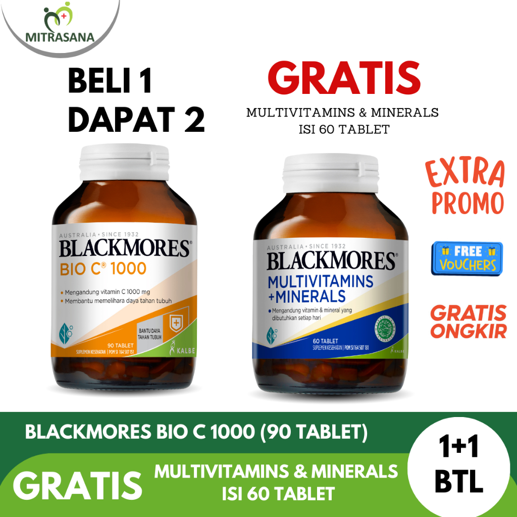 Blackmores Bio C 1000 Mg (90) Gratis Blackmores Multivitamins Dan Minerals 60 Tablet