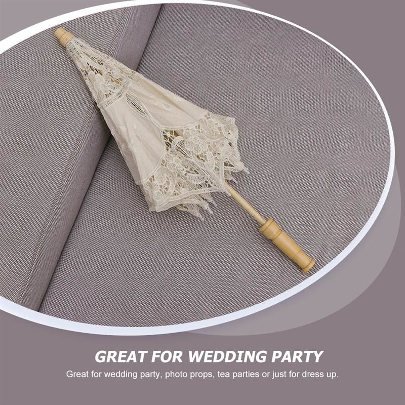 26cm Payung Pengantin Bahan Lace Mini Lace Umbrella Newborn Baby Photo Payung Lace Untuk Properti Fotografi