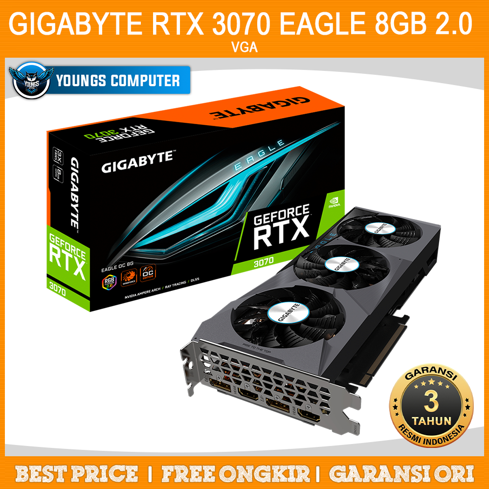 VGA GIGABYTE GEFORCE RTX 3070 EAGLE 8GB 2.0 | RTX3070 12GB GDDR6X