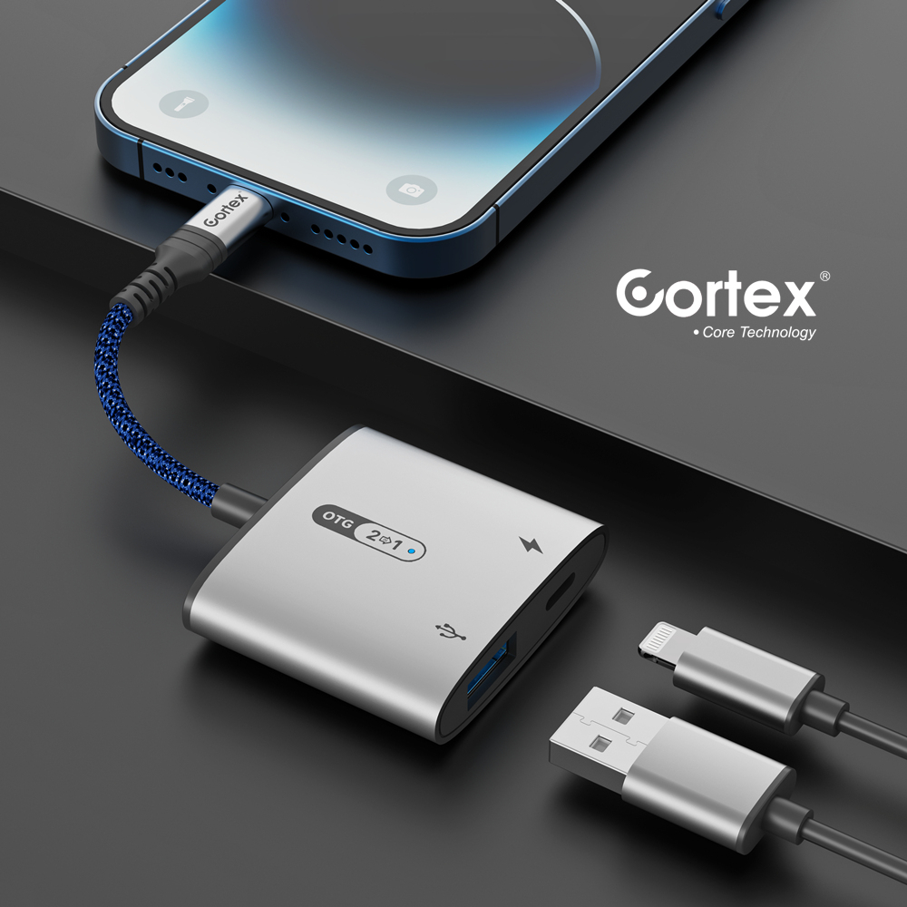 Cortex MH356 OTG Lightning to USB 3.0 With Charging Camera Flashdisk 2in1 Adapter iPhone iPad