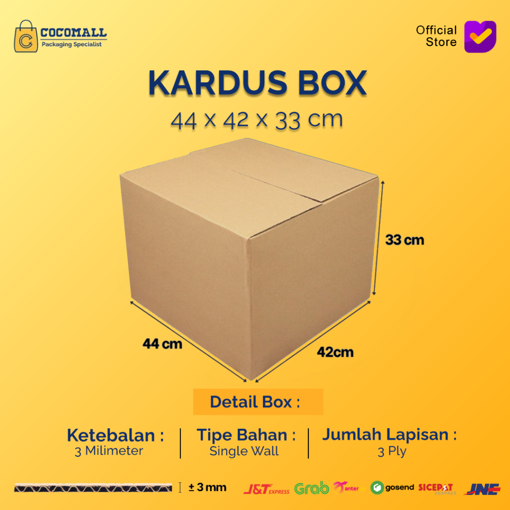 

Kardus Karton Box Besar 44x42x33 CM Dus Box Jumbo Packing Pindahan Polos