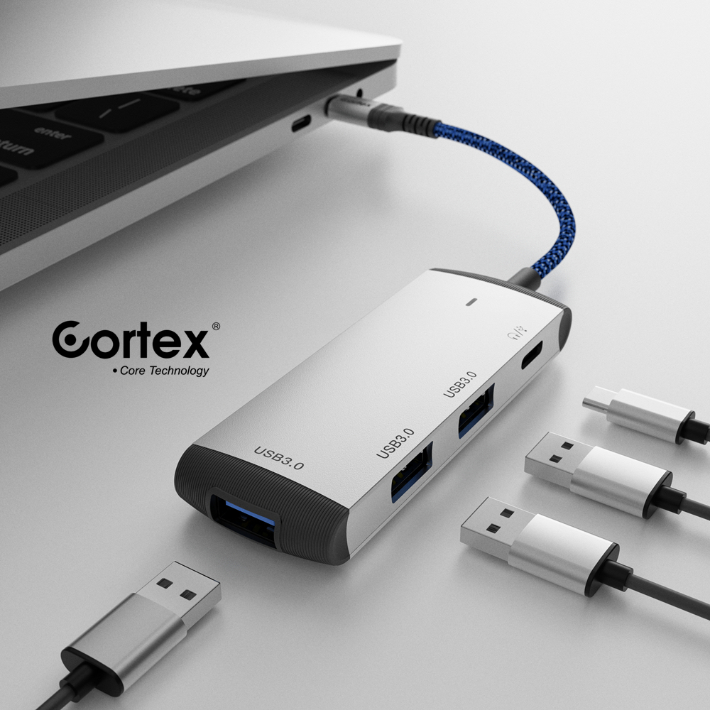 Cortex MH368 MH375 HUB Splitter 4IN1 5IN1 TYPE-C to USB3.0 + 2.0 + Audio 3.5mm + TYPE-C Data With PD Charging 60W