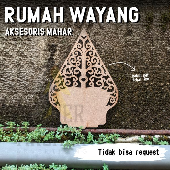 GUNUNGAN WAYANG AKSESORIS HIASAN MAHAR BAHAN PLYWOOD / MDF