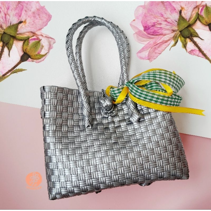 TAS ANYAMAN JALI PREMIUM PETTY S SILVER