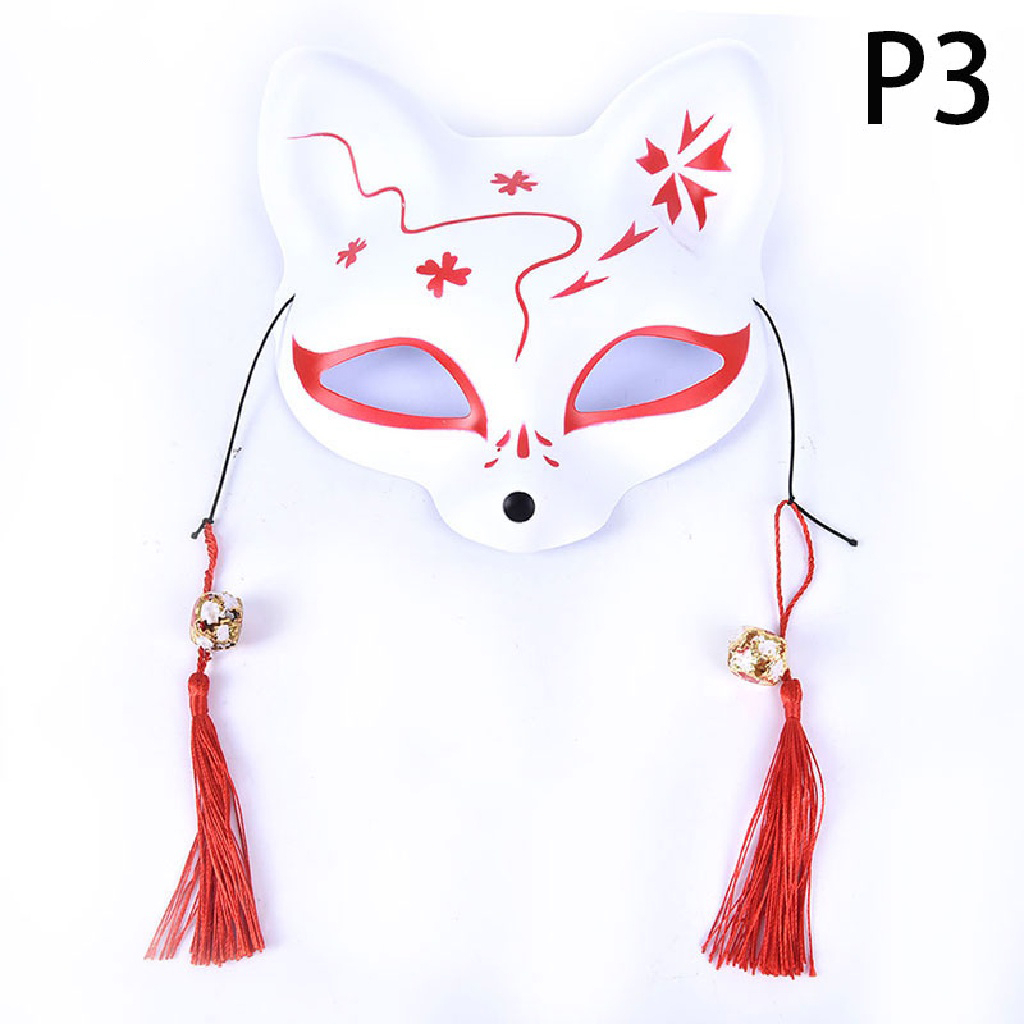 CSP139 – Topeng Kitsune Rubah Fox Jepang Cosplay Harajuku Half Face