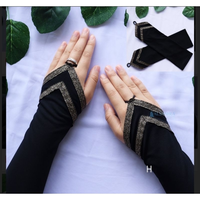 Handsock Motif Kiswah Duo/Sarung Tangan Muslimah  Haji Dan Umroh