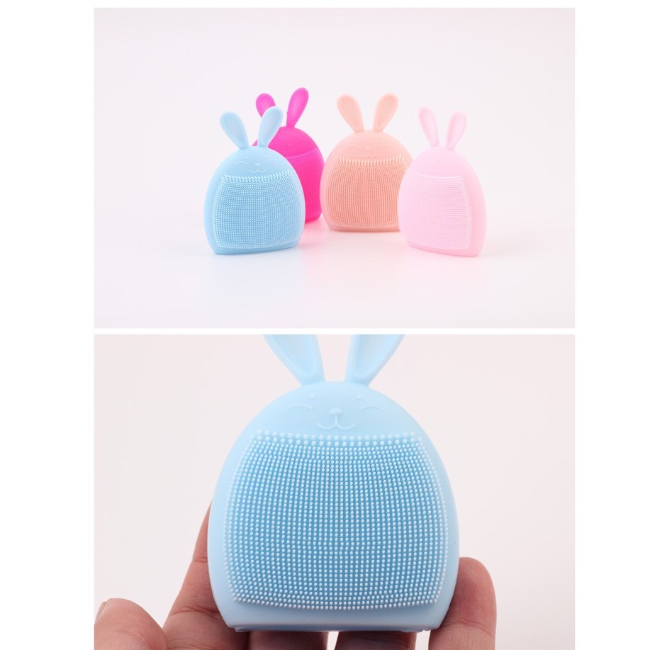 FACIAL BRUSH BUNNY SILICON - Pembersih Wajah Sikat Cuci Muka