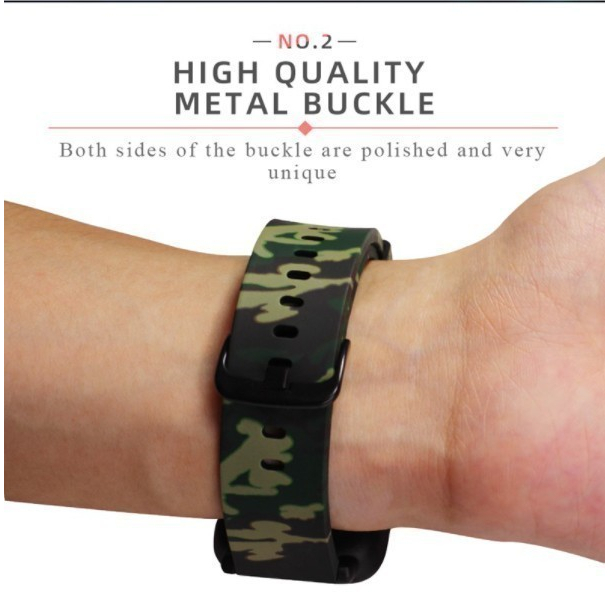 Tali Jam 20mm Strap Coros Apex 2 43mm - Camo Army Keren Camoflauge Quick Release