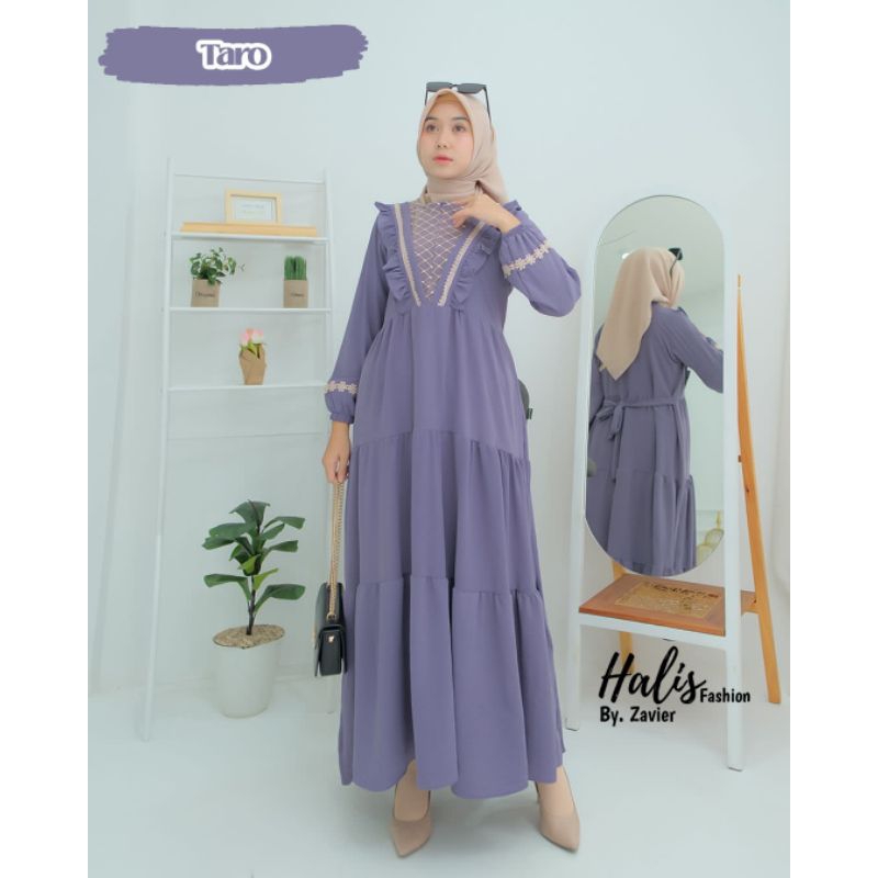 HALIS SUSUN dress premium, GAMIS ORIGINAL HALIS FASHION, dress brukat